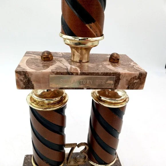 1973 Horse Show Trophy Rose Hill Kansas Vintage Collectible Statue Horseshoe - Picture 3 of 16